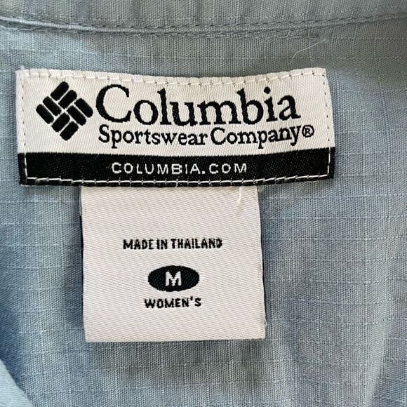 Columbia Sleeveless Button Down Shirt Blue Cotton M - Picture 5 of 7